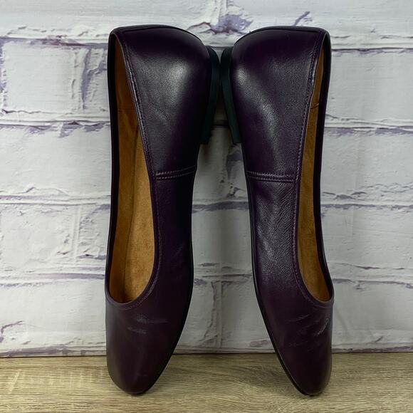 Vionic Orinda Ballet Flats Women's 11 Wide Plum Purple Square Toe Comfort Shoes - Picture 5 of 8